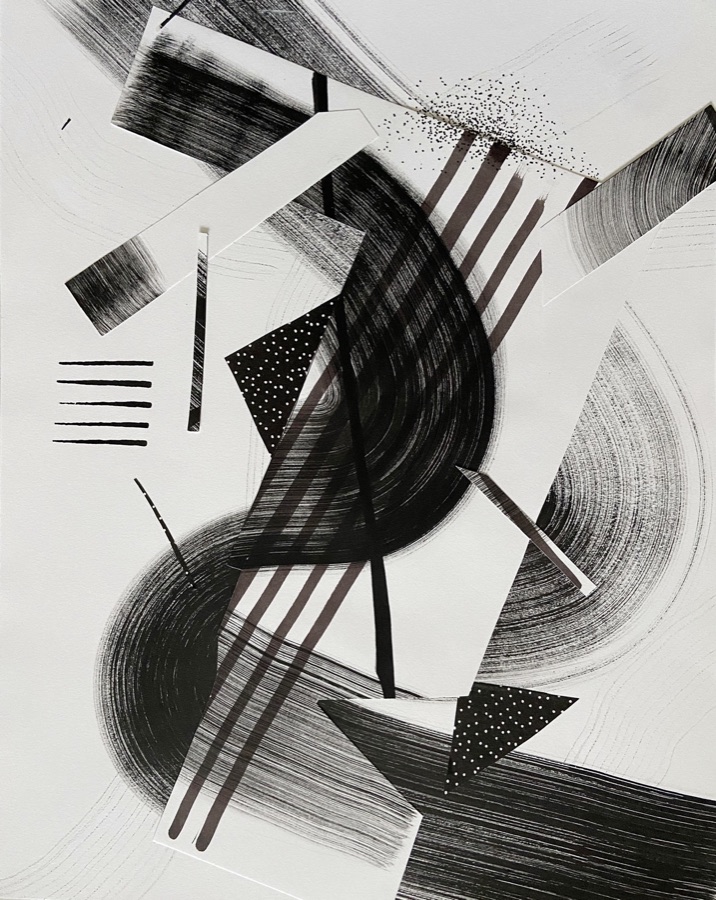 Lines III — Ink on paper · Size: Framed work: 29 x 39 cm, Frame 43 x 52.5 cm · SOLD