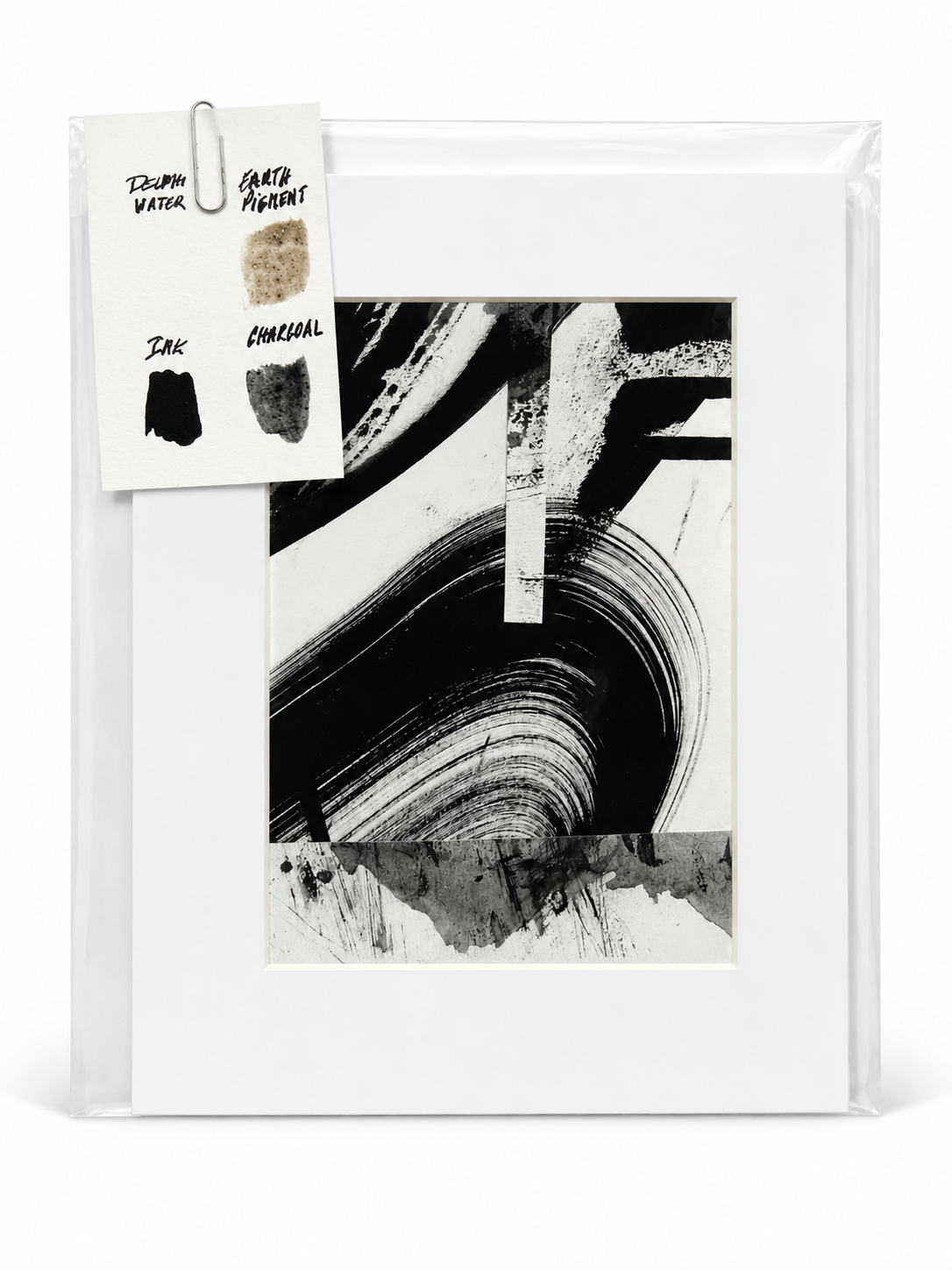 Original Small 6 — Mixed media on paper · Size: 20 x 25 cm passe-partout, 12 x 17 or 14 x 19 cm work · Price: £25